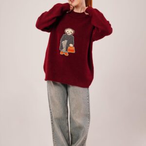 Sweater With Oversized Fit And Round Neck - Brand: Lustrin - Women & Kids, Baby Clothes Wholesale - TheBS Women