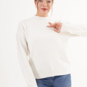 Sweater With High Neck And Straight Long Sleeves - Brand: Lustrin - Women & Kids, Baby Clothes Wholesale - TheBS Women