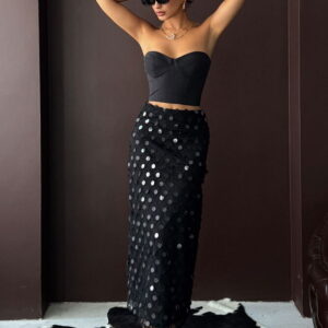 Elegant Sequined Polka Dot Midi Pencil Skirt - Brand: Topshow - Women & Kids, Baby Clothes Wholesale - TheBS Women