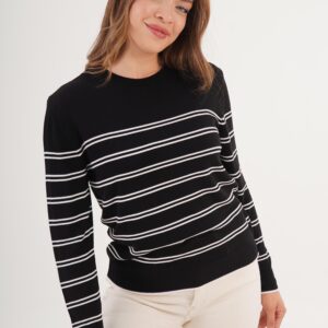 Striped Casual Sweater - Brand: Lustrin - Women & Kids, Baby Clothes Wholesale - TheBS Women