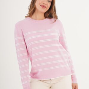 Casual Preppy Striped Sweater - Brand: Lustrin - Women & Kids, Baby Clothes Wholesale - TheBS Women