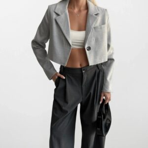 Elegant Single-Breasted Blazer Jacket - Brand: Black Fashion - Women & Kids, Baby Clothes Wholesale - TheBS Women