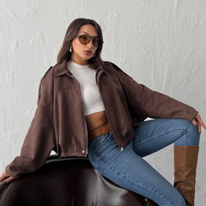 Overshirt Jacket With Snap Closure And Point Collar - Brand: Topshow - Women & Kids, Baby Clothes Wholesale - TheBS Women