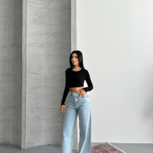 Blue Jeans Wide Leg High Waist Palazzo Casual - Brand: My Jest Fashion - Women & Kids, Baby Clothes Wholesale - TheBS Women