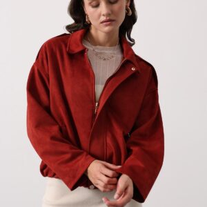 Red Oversized Windbreaker Jacket - Brand: Reyon - Women & Kids, Baby Clothes Wholesale - TheBS Women