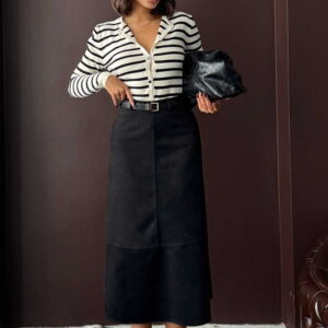 A-Line High Waist Midi Skirt - Brand: Topshow - Women & Kids, Baby Clothes Wholesale - TheBS Women