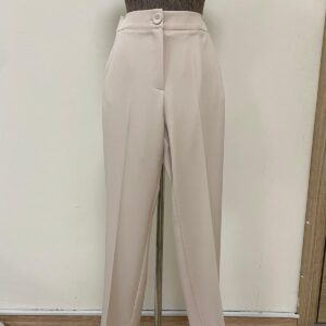 Beige Tapered/Carrot Pants With Buttoned Closure - Brand: Puane - Women & Kids, Baby Clothes Wholesale - TheBS Women