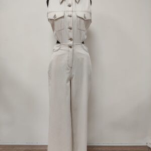 Beige Sleeveless Polo Neck Midi Dress - Brand: SOUL - Women & Kids, Baby Clothes Wholesale - TheBS Women