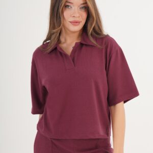 Casual Blouse With Polo Neck - Brand: Lustrin - Women & Kids, Baby Clothes Wholesale - TheBS Women