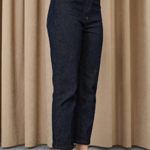 Blue Mom Pants Cropped High Waist Casual Streetwear - Brand: Puane - Women & Kids, Baby Clothes Wholesale - TheBS Women