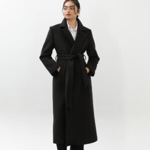 Elegant Wrapover Single-Breasted Coat - Brand: Puane - Women & Kids, Baby Clothes Wholesale - TheBS Women
