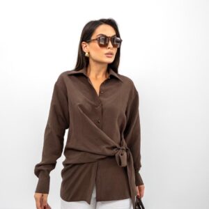 Brown Casual Elegant Shirt - Brand: STEPS - Women & Kids, Baby Clothes Wholesale - TheBS Women