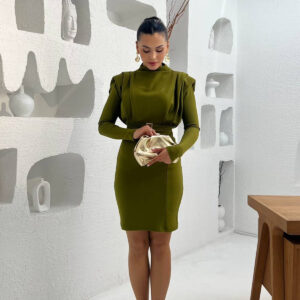 ElegantBodycon Dress With High Neck - Brand: Mode Roy - Women & Kids, Baby Clothes Wholesale - TheBS Women
