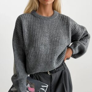 Sweater With Ballon Sleeves - Casual Elegant Preppy - Brand: Black Fashion - Women & Kids, Baby Clothes Wholesale - TheBS Women