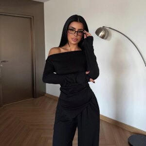 Elegant Formal Suit With Off Shoulder Neck - Brand: EYYO ATELIER - Women & Kids, Baby Clothes Wholesale - TheBS Women