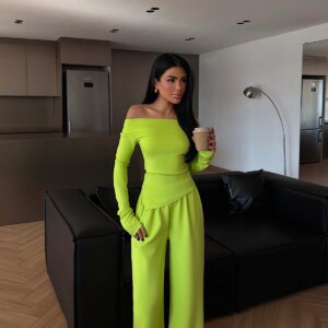 Tracksuit Elegant Streetwear Palazzo Pants - Brand: EYYO ATELIER - Women & Kids, Baby Clothes Wholesale - TheBS Women