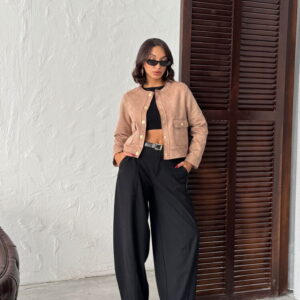 Beige Overshirt Jacket With Snap Closure - Brand: Topshow - Women & Kids, Baby Clothes Wholesale - TheBS Women