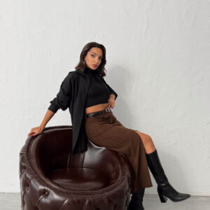 Elegant Buttoned Slit Midi Skirt - Brand: Topshow - Women & Kids, Baby Clothes Wholesale - TheBS Women