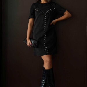 Mini Shift Dress With Short Sleeves - Brand: Topshow - Women & Kids, Baby Clothes Wholesale - TheBS Women