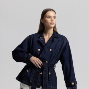 Blue Double-Breasted Blazer Jacket - Brand: Cream Rouge - Women & Kids, Baby Clothes Wholesale - TheBS Women