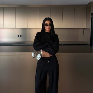 Tracksuit Oversized Fit With Jogger Pants - Brand: EYYO ATELIER - Women & Kids, Baby Clothes Wholesale - TheBS Women