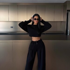 Tracksuit Oversized Fit With Jogger Pants - Brand: EYYO ATELIER - Women & Kids, Baby Clothes Wholesale - TheBS Women