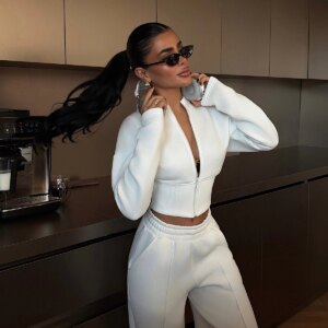 Tracksuit With Hooded Neck And Wide Leg Palazzo Pants - Brand: EYYO ATELIER - Women & Kids, Baby Clothes Wholesale - TheBS Women