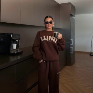 Oversized Fit Casual Sport Tracksuit - Brand: EYYO ATELIER - Women & Kids, Baby Clothes Wholesale - TheBS Women