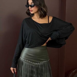 Black Sexy Casual Asymmetrical Mini High Waist Skirt - Brand: Topshow - Women & Kids, Baby Clothes Wholesale - TheBS Women