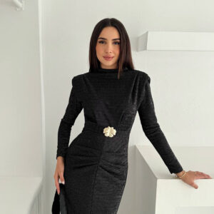 Elegant Maxi High Neck Sheath Dress - Brand: Mode Roy - Women & Kids, Baby Clothes Wholesale - TheBS Women