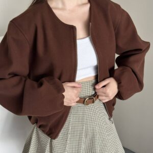 Brown Bomber Jacket - Brand: My Jest Fashion - Women & Kids, Baby Clothes Wholesale - TheBS Women