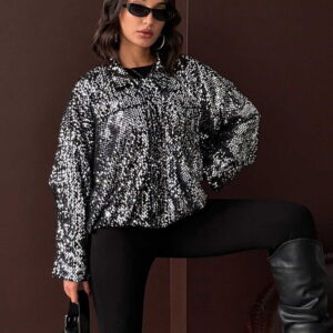 Black Glam Bomber Jacket - Brand: Topshow - Women & Kids, Baby Clothes Wholesale - TheBS Women