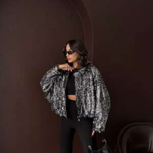 Black Glam Bomber Jacket - Brand: Topshow - Women & Kids, Baby Clothes Wholesale - TheBS Women