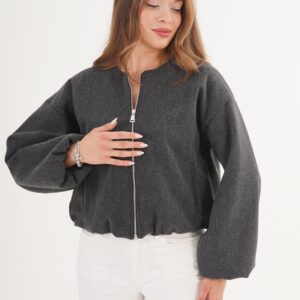 Grey Oversized Fit Shacket Jacket - Brand: Lustrin - Women & Kids, Baby Clothes Wholesale - TheBS Women