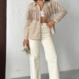 Beige Western Casual Buttoned Shirt - Brand: Topshow - Women & Kids, Baby Clothes Wholesale - TheBS Women