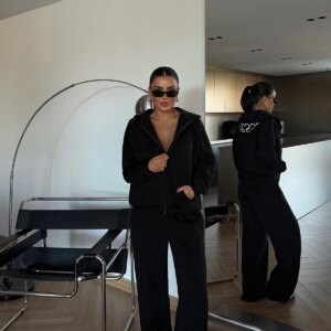 Tracksuit With Hooded Neck & Wide Leg Joggers - Brand: EYYO ATELIER - Women & Kids, Baby Clothes Wholesale - TheBS Women