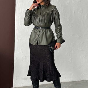 Green Western Casual Streetwear Elegant Shirt - Brand: Topshow - Women & Kids, Baby Clothes Wholesale - TheBS Women