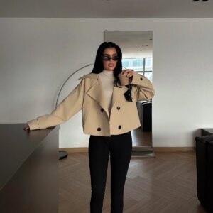 Double-Breasted Casual Elegant Coat - Brand: EYYO ATELIER - Women & Kids, Baby Clothes Wholesale - TheBS Women