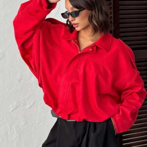 Oversized Fit Cropped Overshirt Jacket - Brand: Topshow - Women & Kids, Baby Clothes Wholesale - TheBS Women