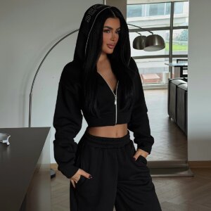 Tracksuit - Sporty Casual Zip Up Jogger Set - Brand: EYYO ATELIER - Women & Kids, Baby Clothes Wholesale - TheBS Women