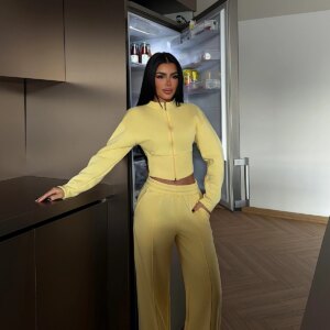 Tracksuit With High Neck & Wide Leg Palazzo Pants - Brand: EYYO ATELIER - Women & Kids, Baby Clothes Wholesale - TheBS Women