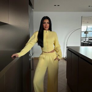 Tracksuit With High Neck & Wide Leg Palazzo Pants - Brand: EYYO ATELIER - Women & Kids, Baby Clothes Wholesale - TheBS Women