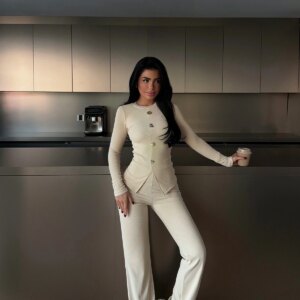 Beige Slim Fit Casual Elegant Suit - Brand: EYYO ATELIER - Women & Kids, Baby Clothes Wholesale - TheBS Women