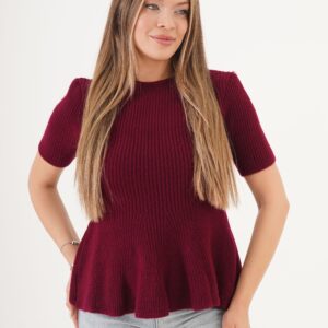 Sweater With Half Sleeve And Crew Neck - Brand: Lustrin - Women & Kids, Baby Clothes Wholesale - TheBS Women