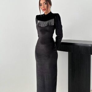 ElegantSheath Dress With High Neck - Brand: Elisa - Women & Kids, Baby Clothes Wholesale - TheBS Women