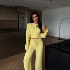 Elegant Casual Suit With Palazzo Pants - Brand: EYYO ATELIER - Women & Kids, Baby Clothes Wholesale - TheBS Women