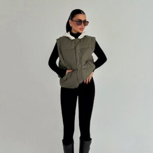 Green Casual Sport Streetwear Vest - Brand: EYYO ATELIER - Women & Kids, Baby Clothes Wholesale - TheBS Women