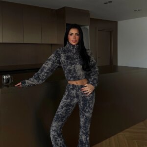 Mix Color Suit Slim Fit Palazzo Flare Leg - Brand: EYYO ATELIER - Women & Kids, Baby Clothes Wholesale - TheBS Women