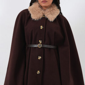 Cashmere Poncho With Belt 9165 - Brand: Bigdart - Women & Kids, Baby Clothes Wholesale - TheBS Women