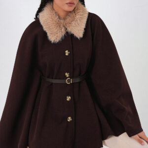 Cashmere Poncho With Belt 9165 - Brand: Bigdart - Women & Kids, Baby Clothes Wholesale - TheBS Women